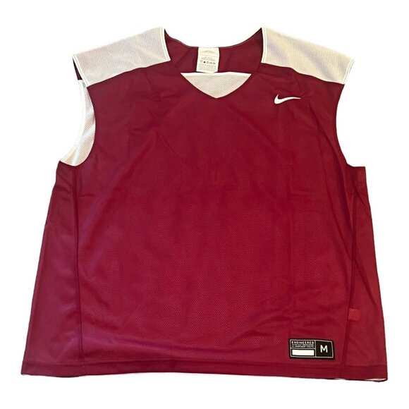 Nike Reversible Pinnie Lacrosse Jersey Men’s Tank Maroon Size Medium - Picture 1 of 5